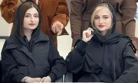 سفر زمان؛ «سارا و نیکا» در کنار «مهناز افشار» در پشت‌صحنه فیلم «قسم»؛ سال 97 