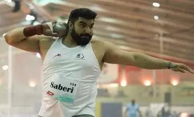 مهدی صابری در پرتاب وزنه قهرمان شد

