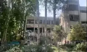 ساختمان بیمارستان و ساختمان اداری زندان اوین بعد از حمله رژیم صهیونیستی/ ویدئو 