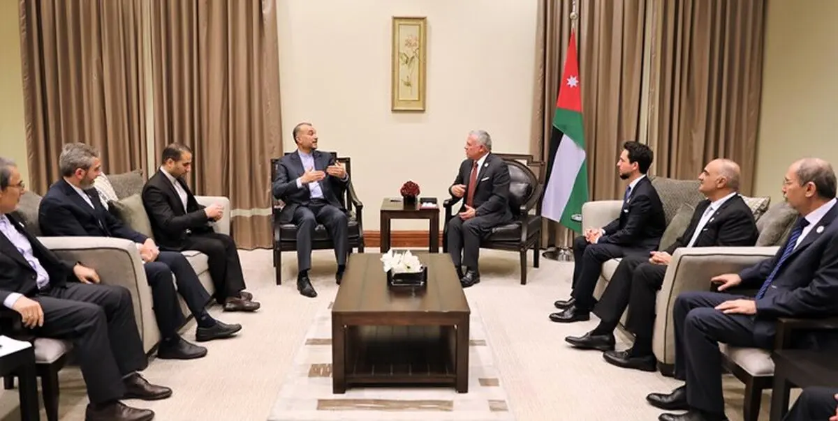 امیرعبداللهیان پیام کتبی رئیسی را تسلیم پادشاه اردن کرد

