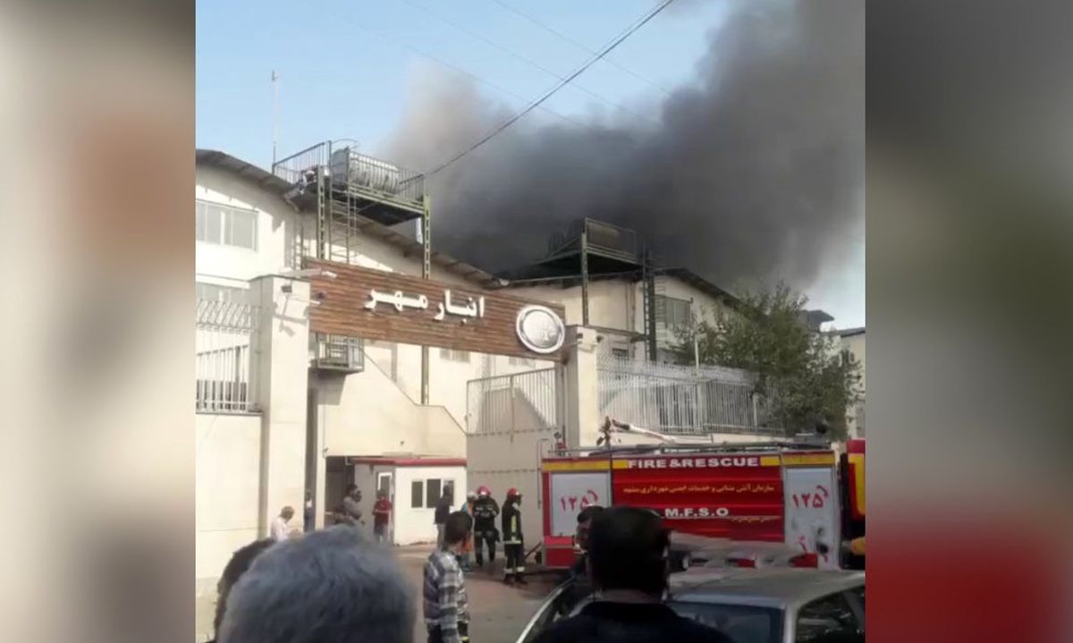 آتش سوزی هولناک پشت حرم رضوی مشهد/ ویدئو