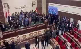 کتک‌کاری و دعوا همراه با خونریزی در پارلمان کردستان عراق /ویدئو

