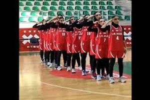 سلام نظامی دختران بسکتبالیست زیر ۱۶ سال ایران/ ویدئو