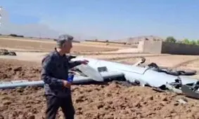 ساقط شدن پهپاد هرمس اسرائیل در اصفهان/ ویدئو