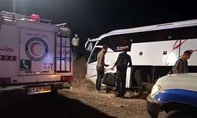 انحراف اتوبوس در جاده تربت حیدریه به مشهد
