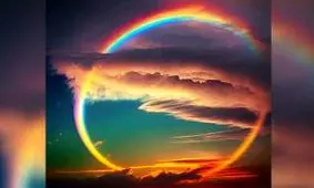 مشاهده رنگین‌کمان کامل توسط چتربازان خوش‌شانس/ ویدئو