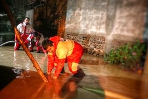 امدادرسانی به ۲۰ نفر در حادثه آبگرفتگی منازل در بندرگز