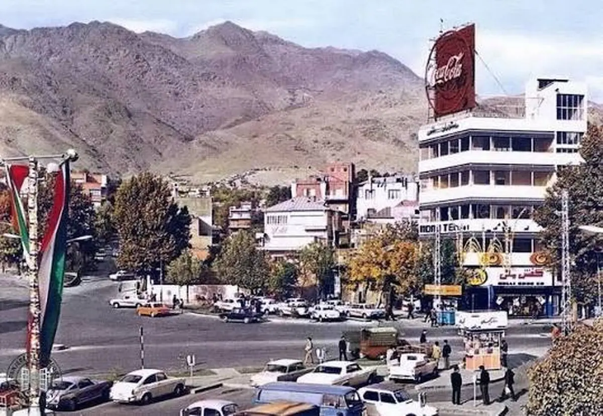 سفر به تهران قدیم؛ نمایی از سرپل تجریش در یک روز برفی؛ سال 1363