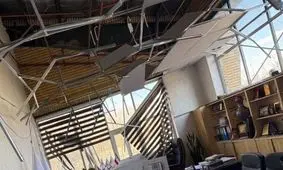 تصاویری از آسیب جدی به فدراسیون هندبال در حملات امروز
