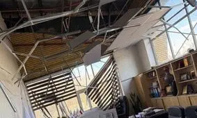 تصاویری از آسیب جدی به فدراسیون هندبال در حملات امروز
