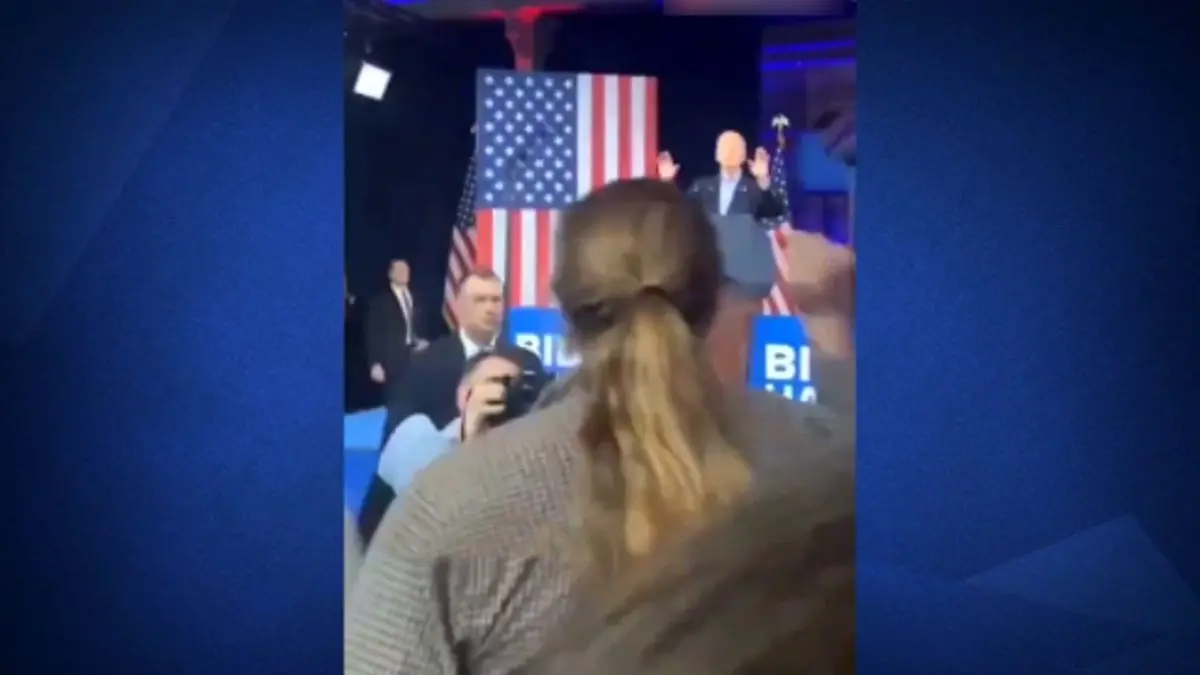 قطع سخنرانی بایدن توسط فعالان ضدجنگ/ ویدئو