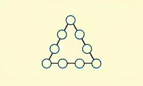 تست هوش/ اعداد 1 تا 9 را به گونه ای در جاهای خالی قرار دهید که حاصل جمع هر ضلع مثلث یکسان باشد