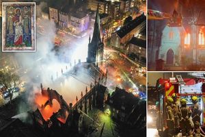 کلیسای تاریخی لندن در آتش سوخت/ ویدئو

