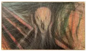 از پدرخوانده تا جیغ، تابلوهای جذابی که با نخ نقاشی شده‌اند