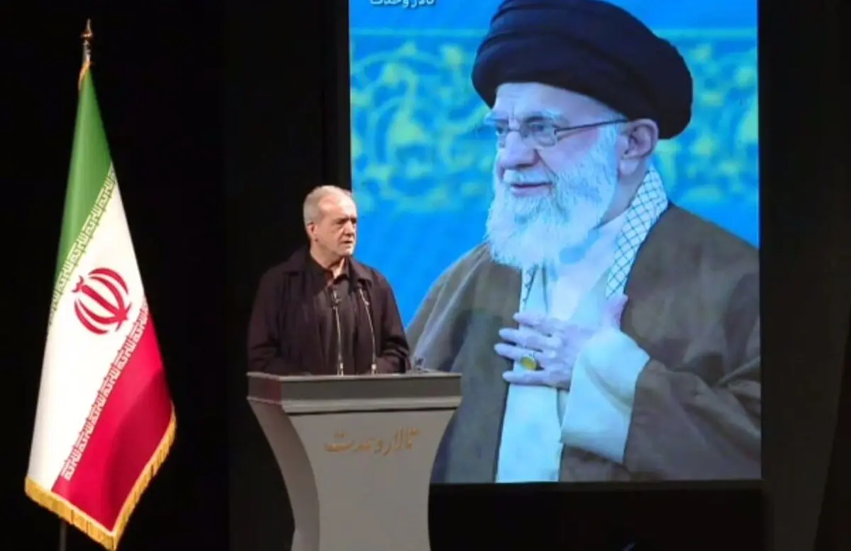 پزشکیان: در مدت یک‌ سال‌ و نیم ما هر هفته، بدون استثنا، با رهبر شهید انقلاب دیدار داشتیم/ دشمن به اختلاف و تفرقه داخلی امید بسته است/ باید از حالت نه جنگ نه صلح خارج شویم/ امکان ندارد کشوری را با هواپیما، بمباران و تهدید وادار به تسلیم کرد

