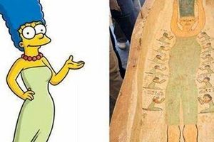 شخصیت کارتون «سیمپسون‌ها» روی تابوت مومیایی ۳.۵۰۰ ساله مصری!
