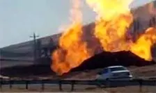 انفجار مرگبار لوله اصلی گاز در کرمانشاه/ ویدئو