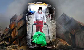 روایت یک عکس؛ امدادگری که در اسکله مرگ را جابه‌جا می‌کرد