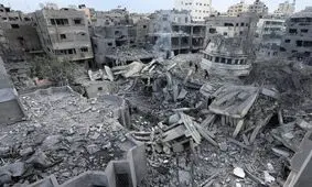 شهادت مؤذن حین اذان گفتن به همراه همه نماز گزاران مسجد در نوار غزه