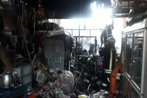 آتش‌ سوزی خسارت‌ بار در خیابان دامپزشکی اردبیل