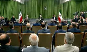 رهبر انقلاب: جلسه امروز، برای تشکر بنده از مسئولین و دوستان و اعضای دولت است/ آقای رئیسی به توانایی‌های داخلی واقعاً اعتقاد داشت