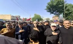 دزفول ایستاده بدرقه کرد؛ تشییع باشکوه سپهبد شهید رشید و فرزندش در قلب خوزستان

