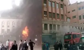 آتش سوزی گسترده در بیمارستانی در مصر