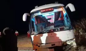 خروج اتوبوس از جاده در محور فردوس - بشرویه با ۲۹ مسافر