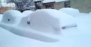 این روستا، زیر برف ناپدید شد/ ویدئو 