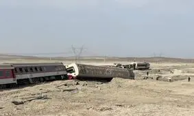 خروج قطار مشهد - یزد از ریل/ ده‌ها کشته و زخمی/ پایان عملیات امدادرسانی در محل حادثه قطار 