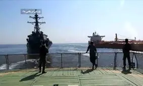 افسر ایرانی به ناو آمریکایی: باید فارسی صحبت کنید/ ویدئو