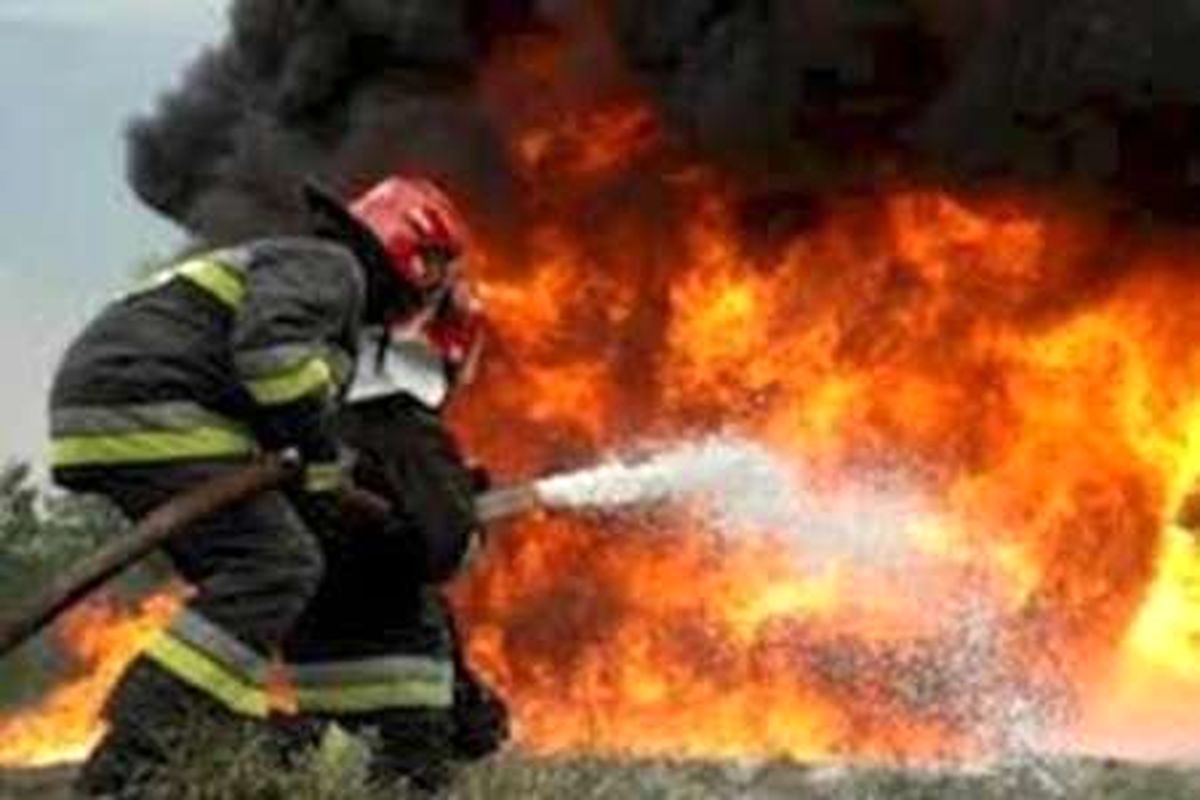 آتش سوزی در بازار رشت