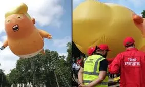  بادکنک مشهور «بچه ترامپ» بار دیگر ظاهر شد 