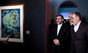 بازدید وزیر فرهنگ از نمایشگاه‌ شانزدهمین جشنواره هنرهای تجسمی فجر/ ویدئو