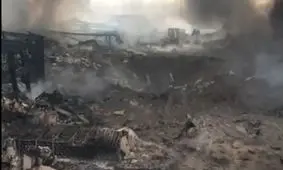تصویر منتشر شده از گودال محل انفجار در بندر شهید رجایی بندرعباس/ ویدئو