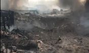 تصویر منتشر شده از گودال محل انفجار در بندر شهید رجایی بندرعباس/ ویدئو