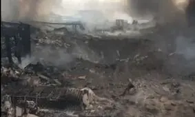 تصویر منتشر شده از گودال محل انفجار در بندر شهید رجایی بندرعباس/ ویدئو