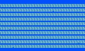 تست بینایی/ 4 حرف F بین حروف E را فقط در 10 ثانیه پیدا کنید