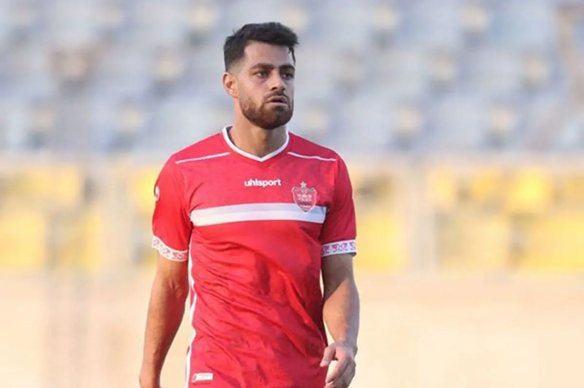 خداحافظی پورعلی گنجی از هواداران پرسپولیس/ عکس