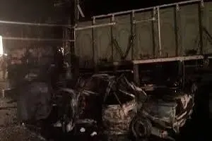 تصادف مرگبار تاکسی با تریلی در پاکدشت/ 5 نفر در دم جان باختند