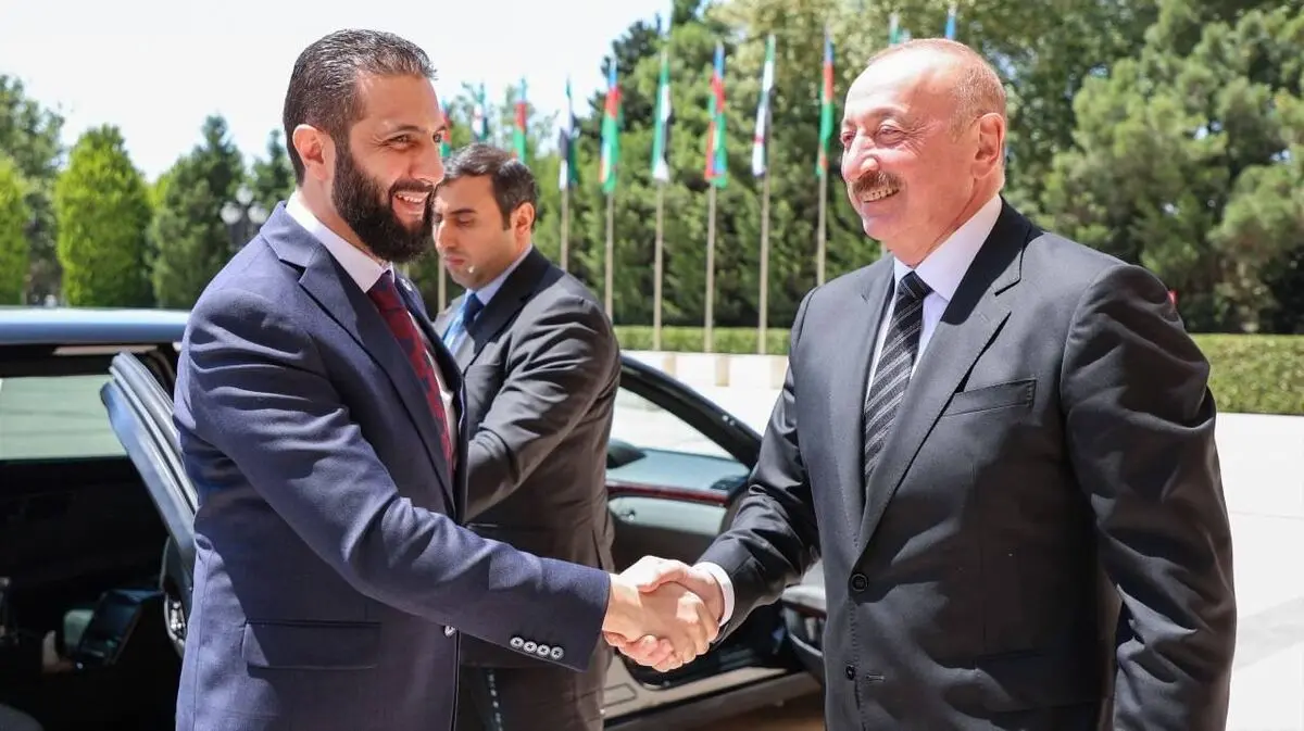 دیدار «جولانی» با «الهام علی‌اف» در باکو