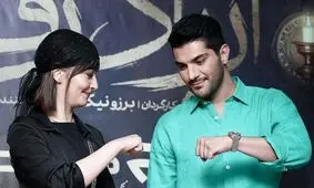 سینا مهراد و پردیس احمدیه در اکران سریال «از یاد رفته» / ویدئو