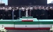 اقامه نماز بر پیکر رهبر شهید انقلاب به امامت آیت الله جعفر سبحانی 