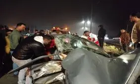 برخورد پژو با ساینا در اصفهان جان چهار سرنشین را گرفت