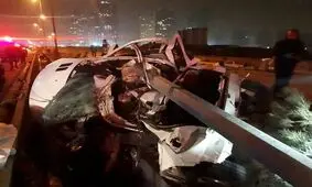 فوت ۳ نفر در اثر برخورد پژو ۲۰۷ به تیر برق/ ویدئو