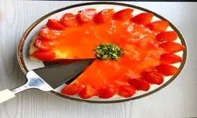 طرز تهیه چیز کیک خرمالو + آموزش کیک شیفون پایه چیز کیک