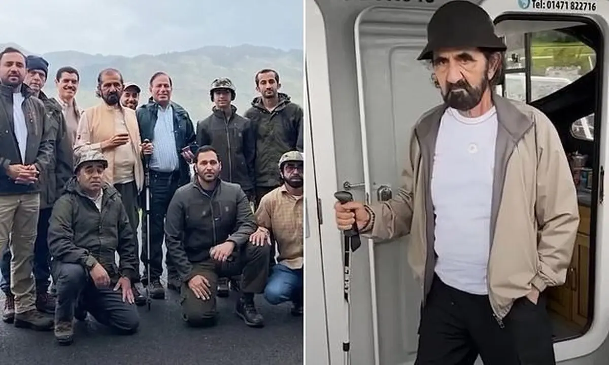 چهره خرابِ حاکم دبی در سفرش به انگلیس جنجالی شد