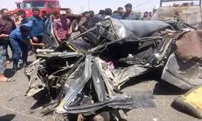 حادثه مرگبار پژو ۴۰۵ در محور سیرجان با ۱۲ سرنشین/ ۶ نفر از سرنشینان فوت شدند/ ویدئو