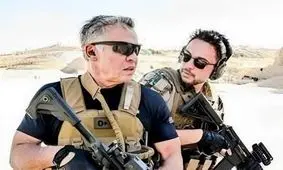 پادشاه و ولیعهد اردن در حال تمرین نظامی و تیراندازی/ ویدئو