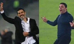 رفتارهای جنجالی جواد نکونام و افشین پیروانی در دربی

